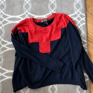 Love Stitch Vibrant Red Knit Top